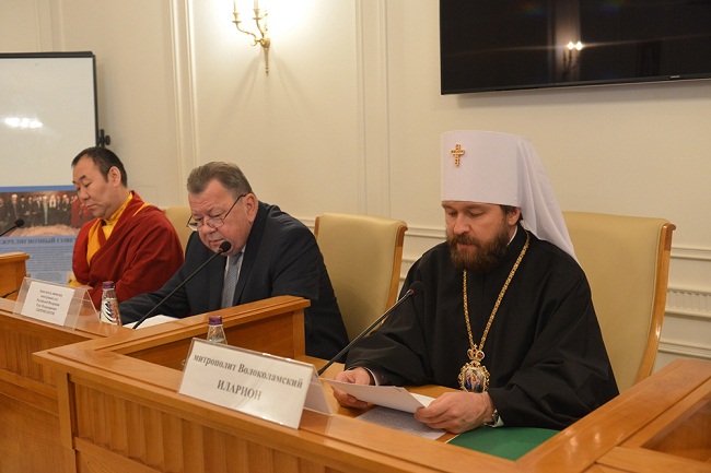 Заседание Межрелигиозного совета России, на котором было принято заявление "О защите нерожденных детей"