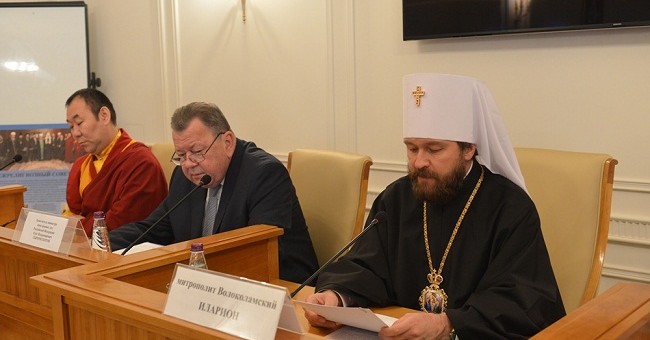 Заседание Межрелигиозного совета России, на котором было принято заявление "О защите нерожденных детей"