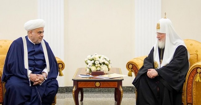 Святейший Патриарх Кирилл встретился с председателем Управления мусульман Кавказа