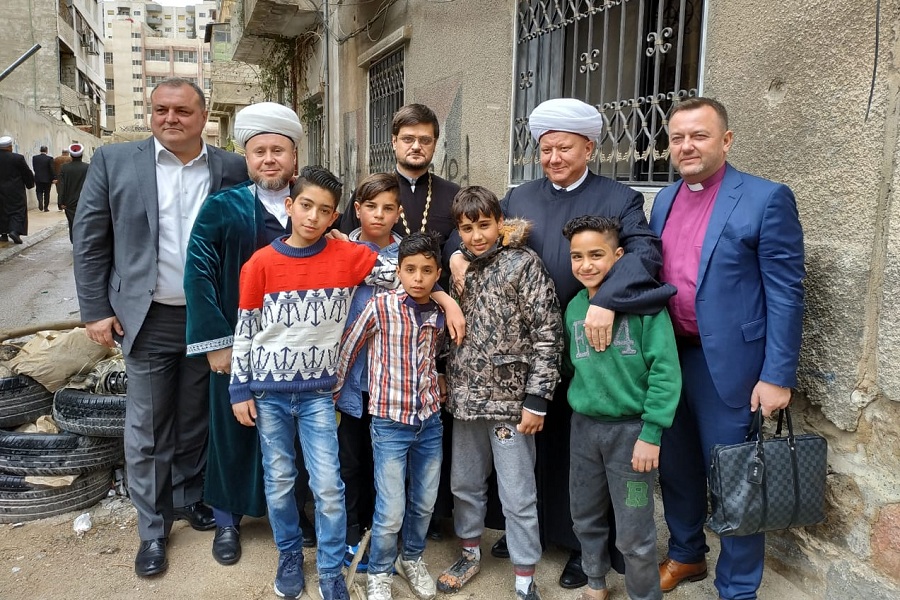 Дамаск. Сирия. Межрелигиозная делегация из России передала гуманитарную помощь жителям сирийской столицы