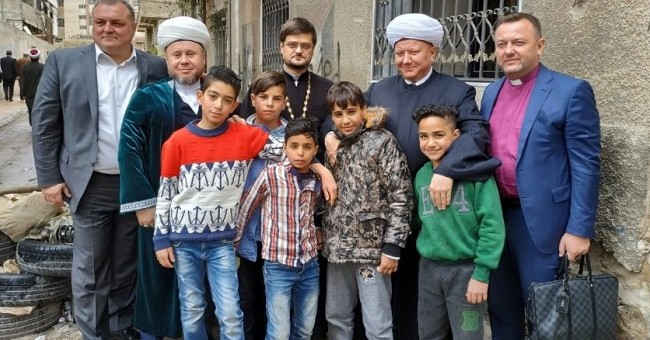 Дамаск. Сирия. Межрелигиозная делегация из России передала гуманитарную помощь жителям сирийской столицы