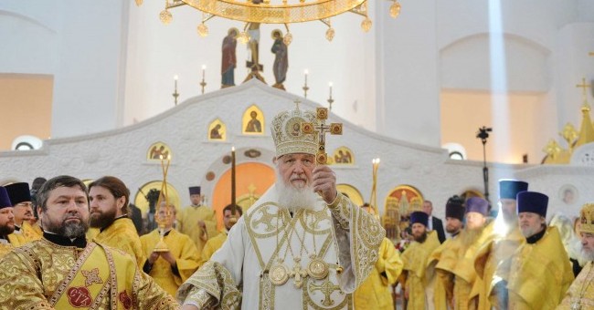 Святейший Патриарх Кирилл освятил храм Новомучеников и исповедников Российских в районе Строгино г. Москвы