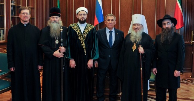 Встреча лидеров религиозных объединений Татарстана с Президентом республики